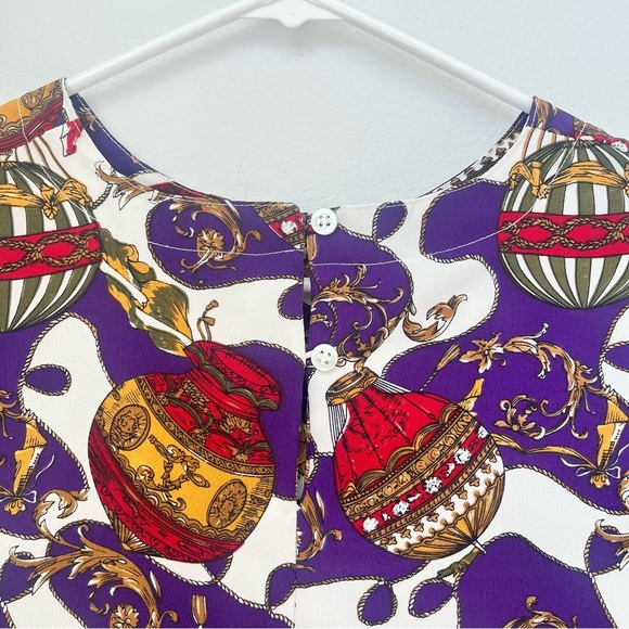 Vintage Che Studio Hot Air Balloon Blouse Size Large Top - Picture 6 of 8